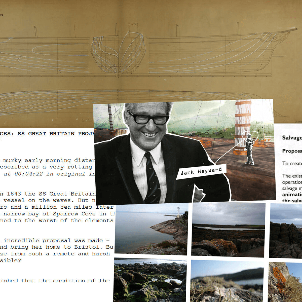 Production diary with script excerpt and concept art mockup