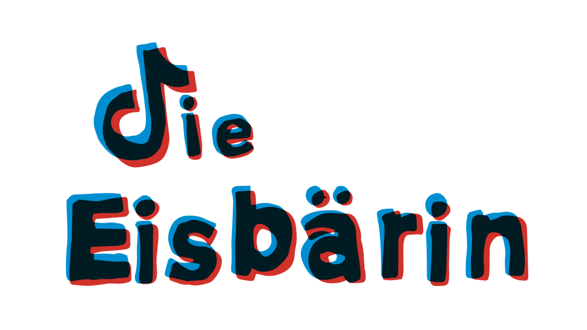 German play title Die Eisb&auml;rin in TikTok font style